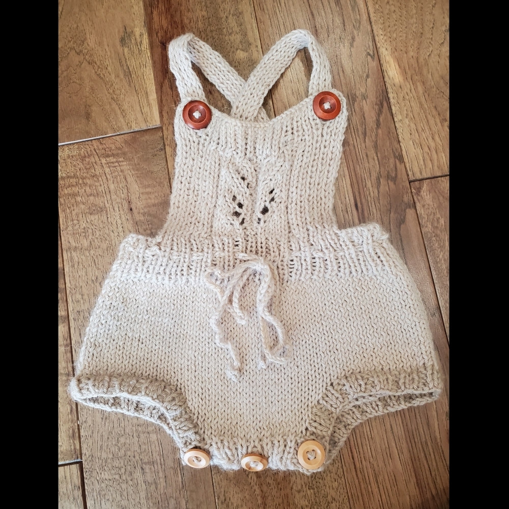 Two Grey Rabbits knit romper 9 months